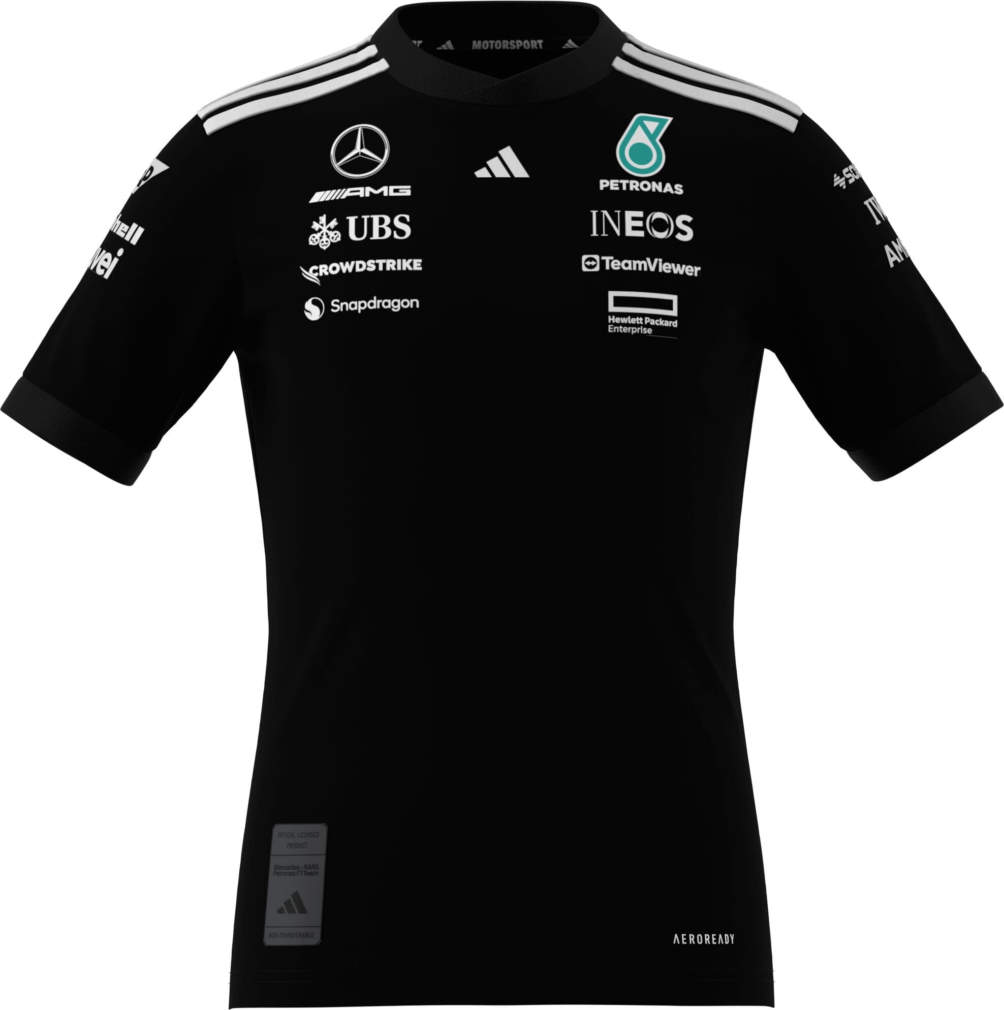 Mercedes - AMG Petronas Formula One 2025 Kids Team Driver Jersey - Black/White