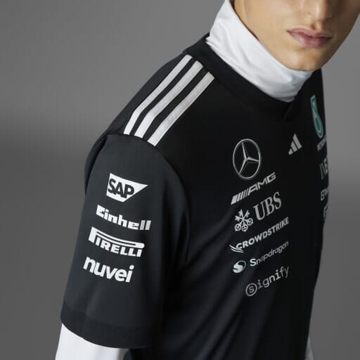 Mercedes - AMG Petronas Formula One 2025 Men's Team Driver Jersey - Black/White