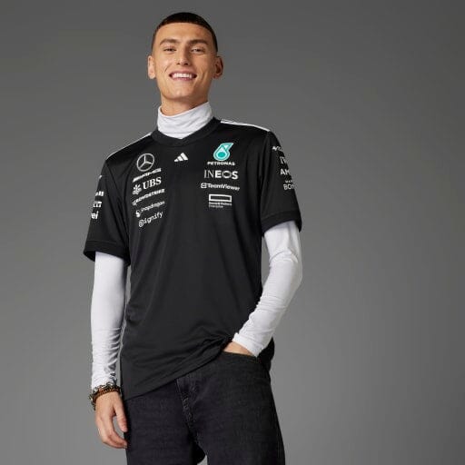 Mercedes - AMG Petronas Formula One 2025 Men's Team Driver Jersey - Black/White