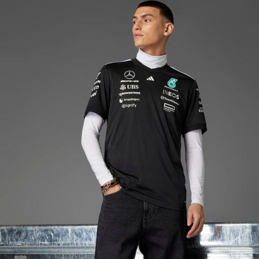 Mercedes - AMG Petronas Formula One 2025 Men's Team Driver Jersey - Black/White