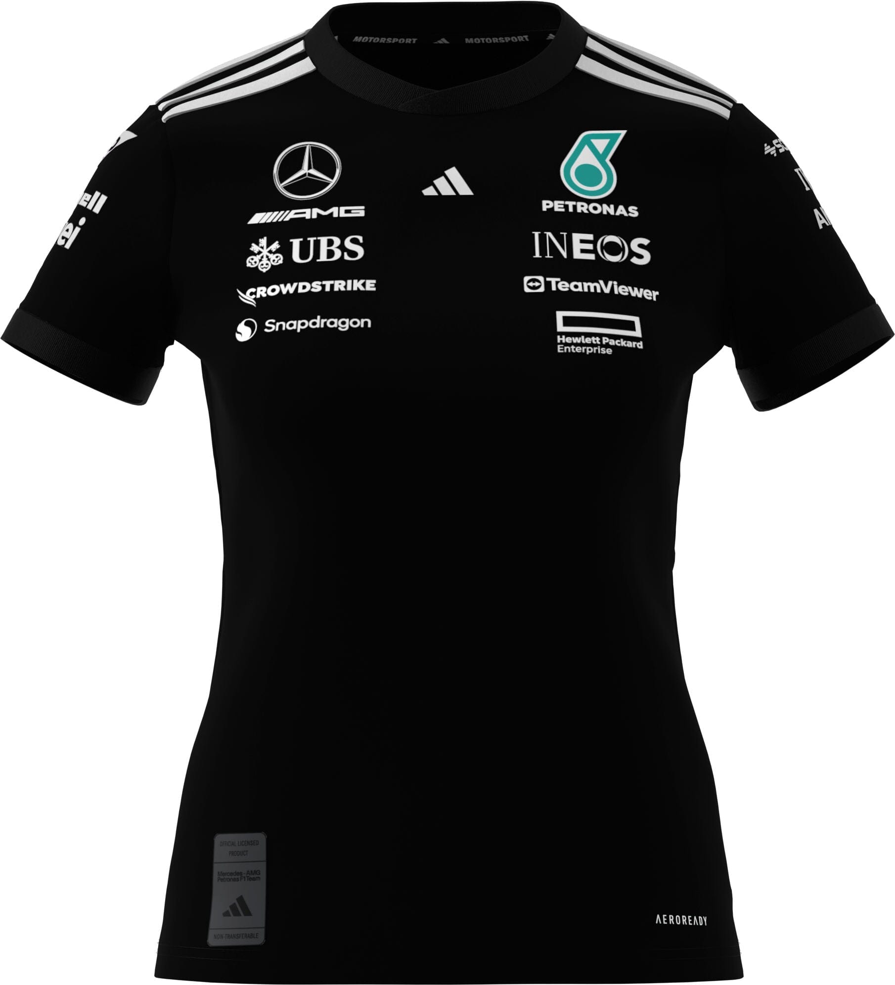 Mercedes - AMG Petronas Formula One 2025 Women's Team Driver Jersey - Black/White