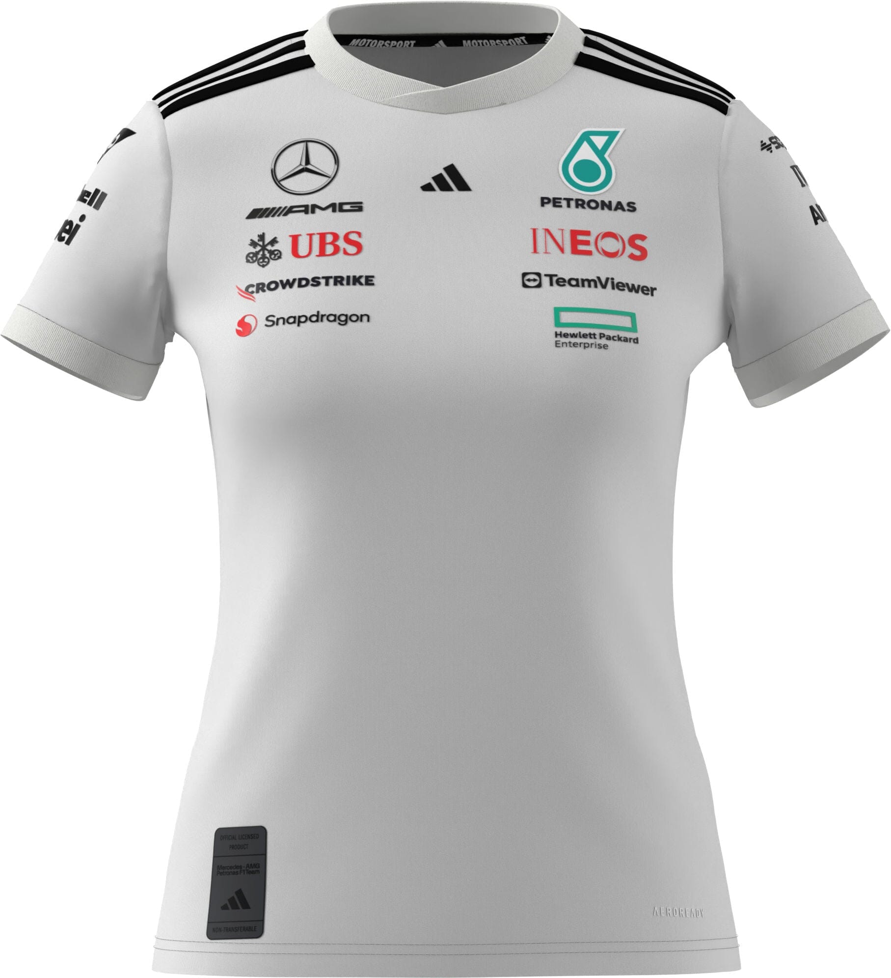 Mercedes - AMG Petronas Formula One 2025 Women's Team Driver Jersey - Black/White