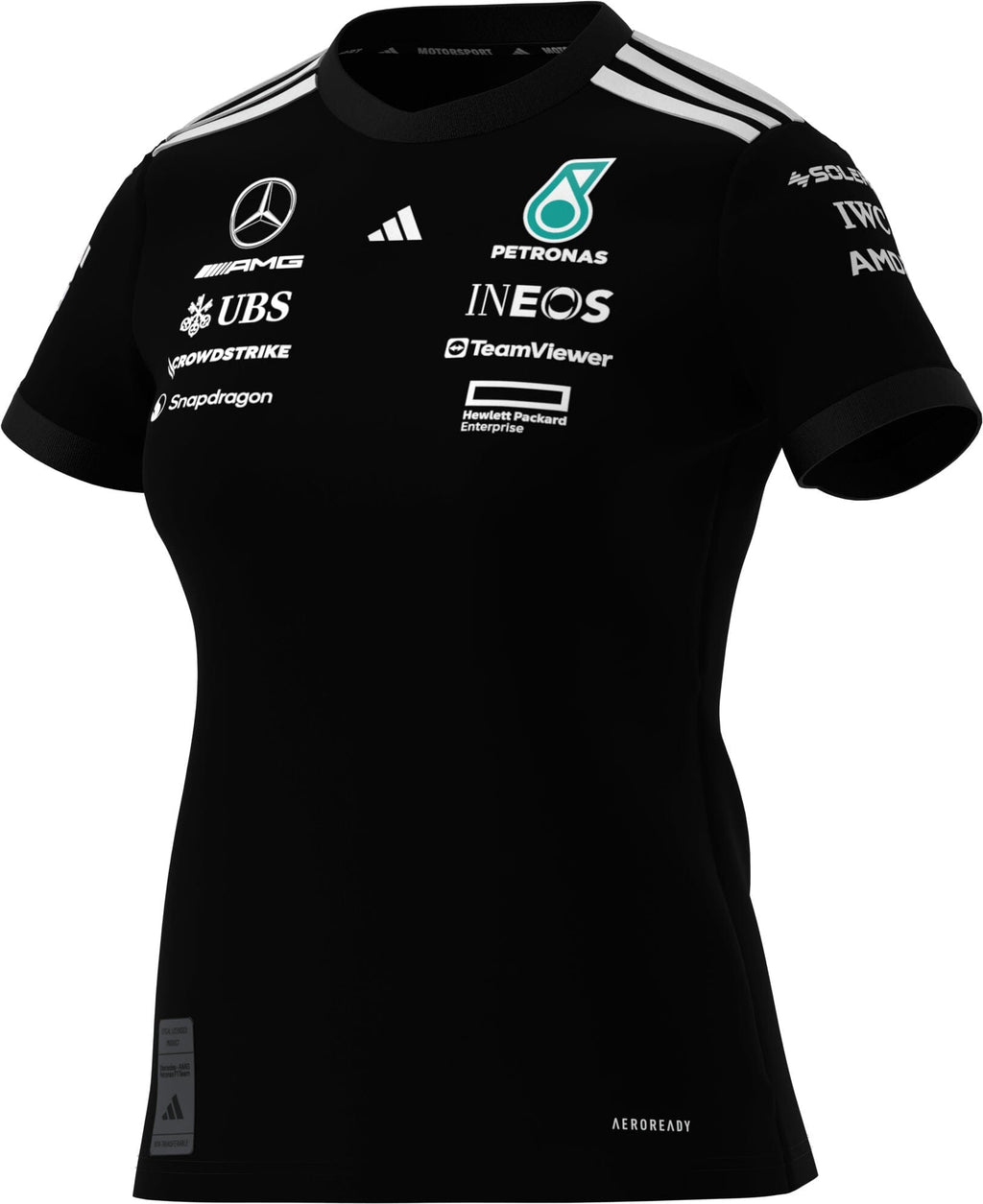 Mercedes - AMG Petronas Formula One 2025 Women's Team Driver Jersey - Black/White