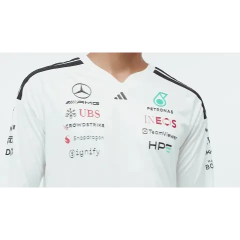 AMG Petronas | Long Sleeve T-Shirt with Climacool Fabric | Stylish Jersey for Race Fans 8