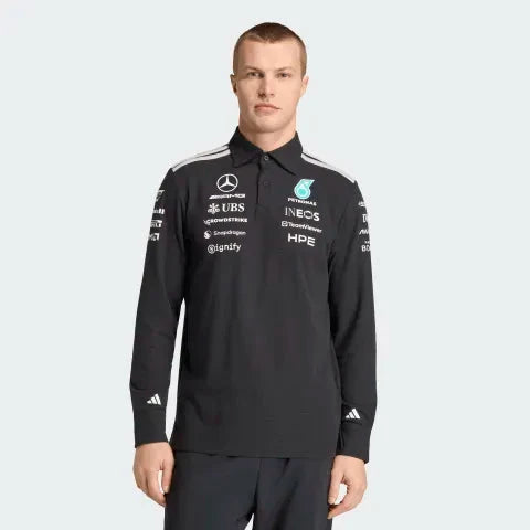AMG Petronas | Long Sleeve Polo Shirt for Men with Button Closure | Stylish and Comfortable Design for Work or Leisure 3