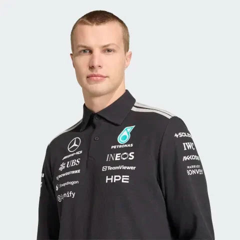 AMG Petronas | Long Sleeve Polo Shirt for Men with Button Closure | Stylish and Comfortable Design for Work or Leisure 5