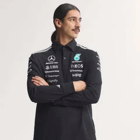 AMG Petronas | Long Sleeve Polo Shirt for Men with Button Closure | Stylish and Comfortable Design for Work or Leisure 7