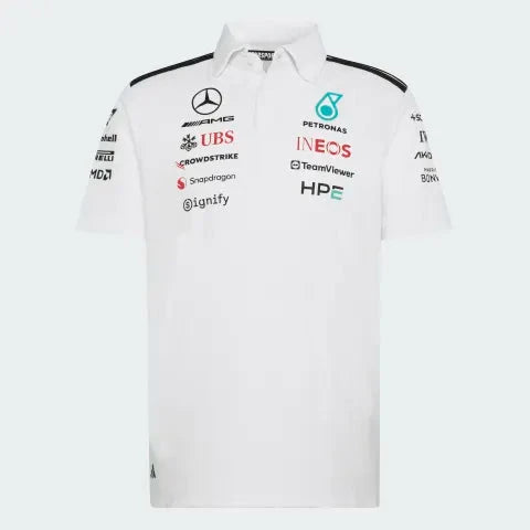 Mercedes AMG | Men's Polo Shirt with Waffle Construction & Breathable Fit | Perfect for F1 Fans 1
