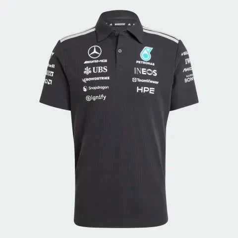 Mercedes AMG | Men's Polo Shirt with Waffle Construction & Breathable Fit | Perfect for F1 Fans 2