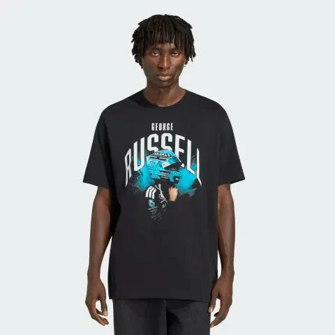 Mercedes - AMG Petronas Formula One George Russell Men's Graphic T-Shirt - Black