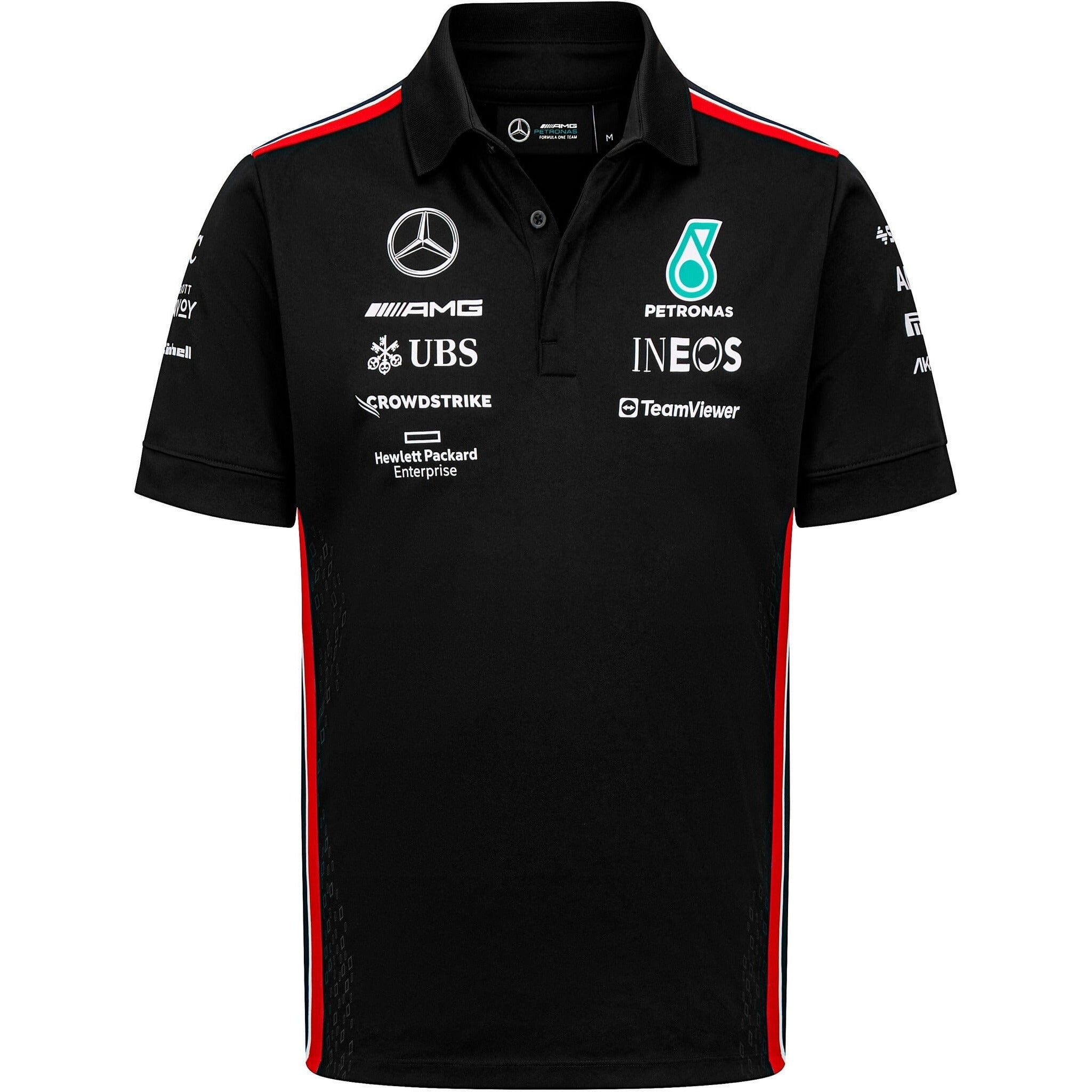 Mercedes AMG Petronas F1 Men's Team Polo - Black/White